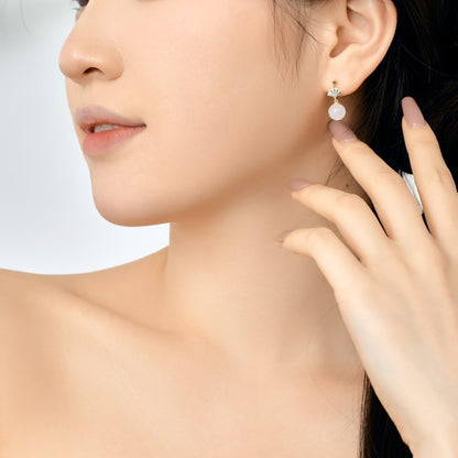 Fan knot Chinese style earrings - jewelryweilin