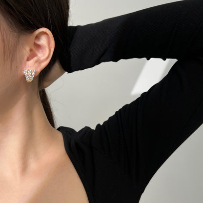 Fashion personality youth U-shaped earrings - jewelryweilin