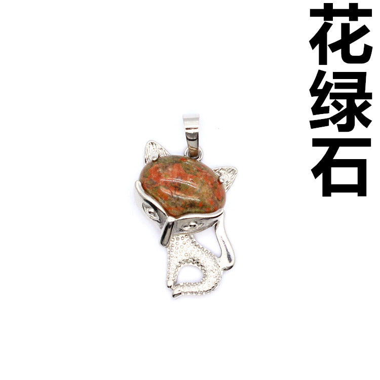 Ancient style little fox crystal pendant