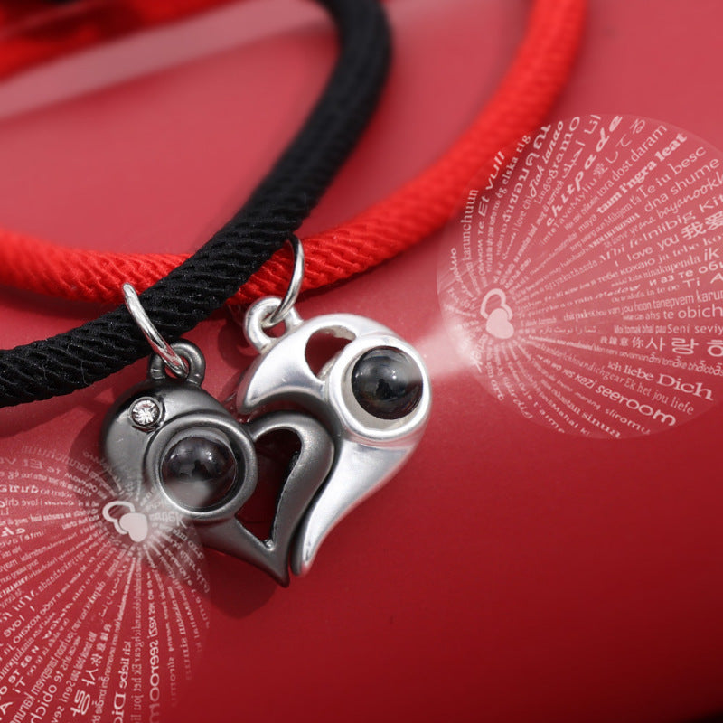 Pulsera de pareja con proyección de fotos