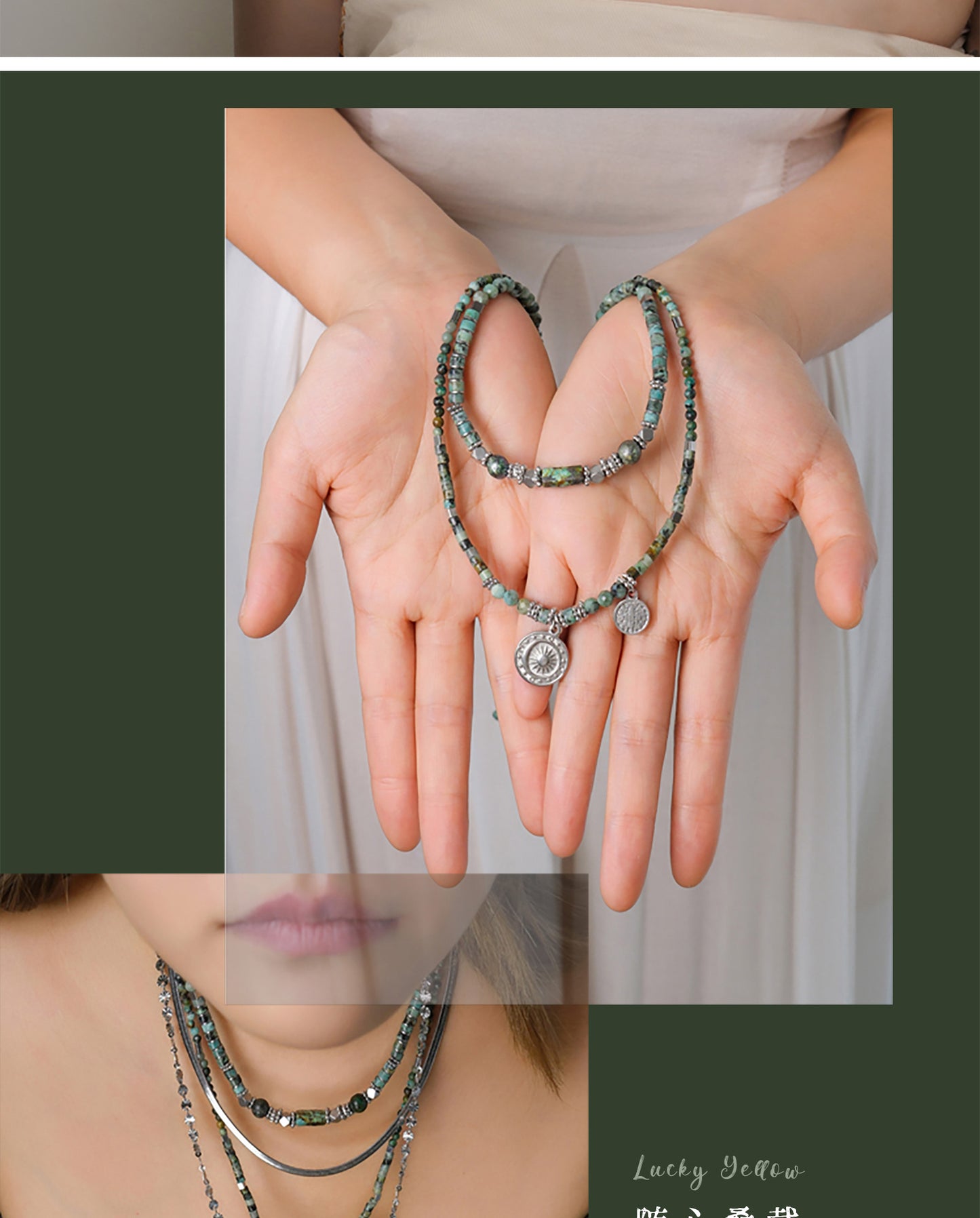 Green Dreamy Pendant Necklace