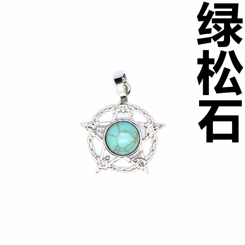 Evil Eye Malachite Pendant