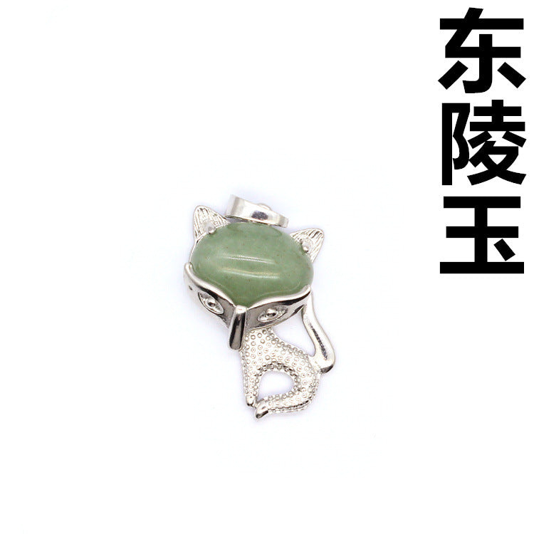 Ancient style little fox crystal pendant