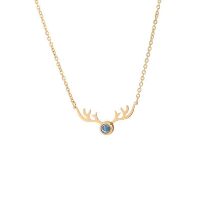 Photo projection antler necklace