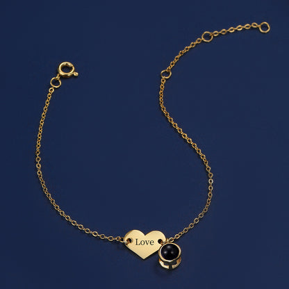 Pulsera con proyección de fotos en forma de corazón