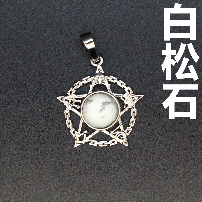 Evil Eye Malachite Pendant