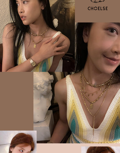 Golden wheat harvest necklace