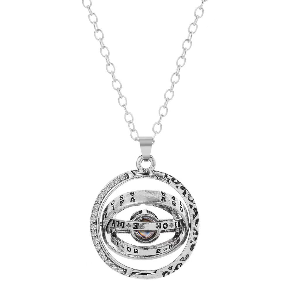 Photo Projection Rotating Pendant Necklace