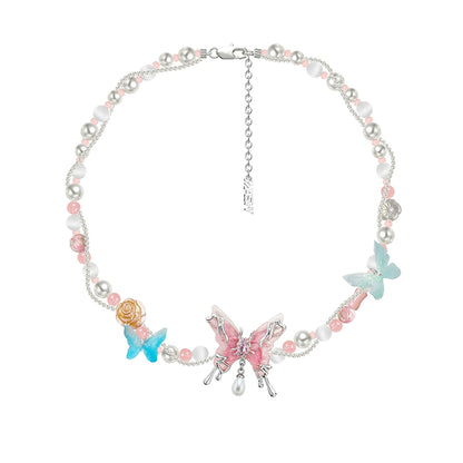 Colorful butterfly necklace