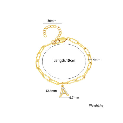 Pulsera con alfabeto de moissanita 