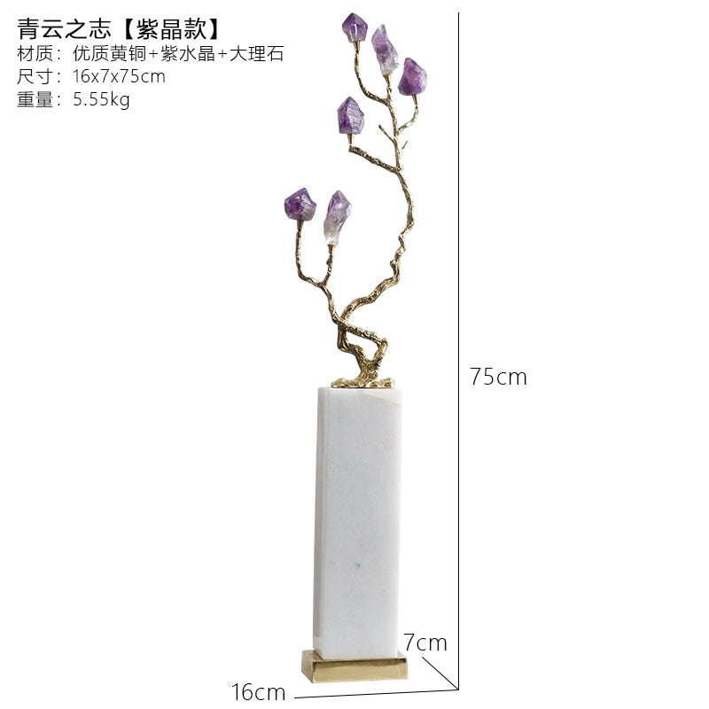 Crystal pine tree ornaments new Chinese style fortune craft decorative ornaments