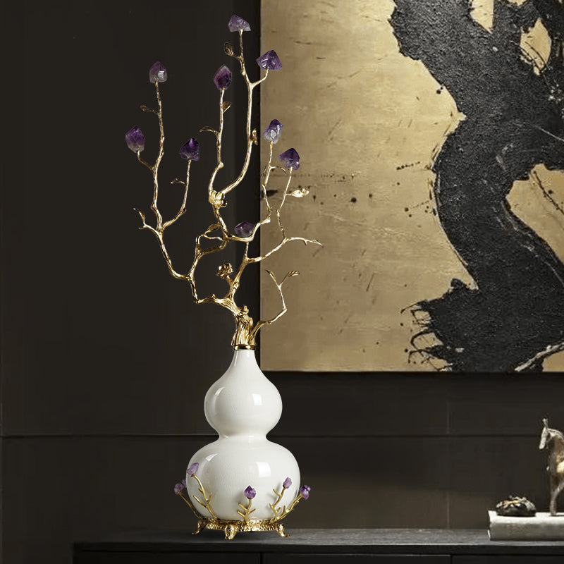 New Chinese style gourd natural amethyst stone ornaments