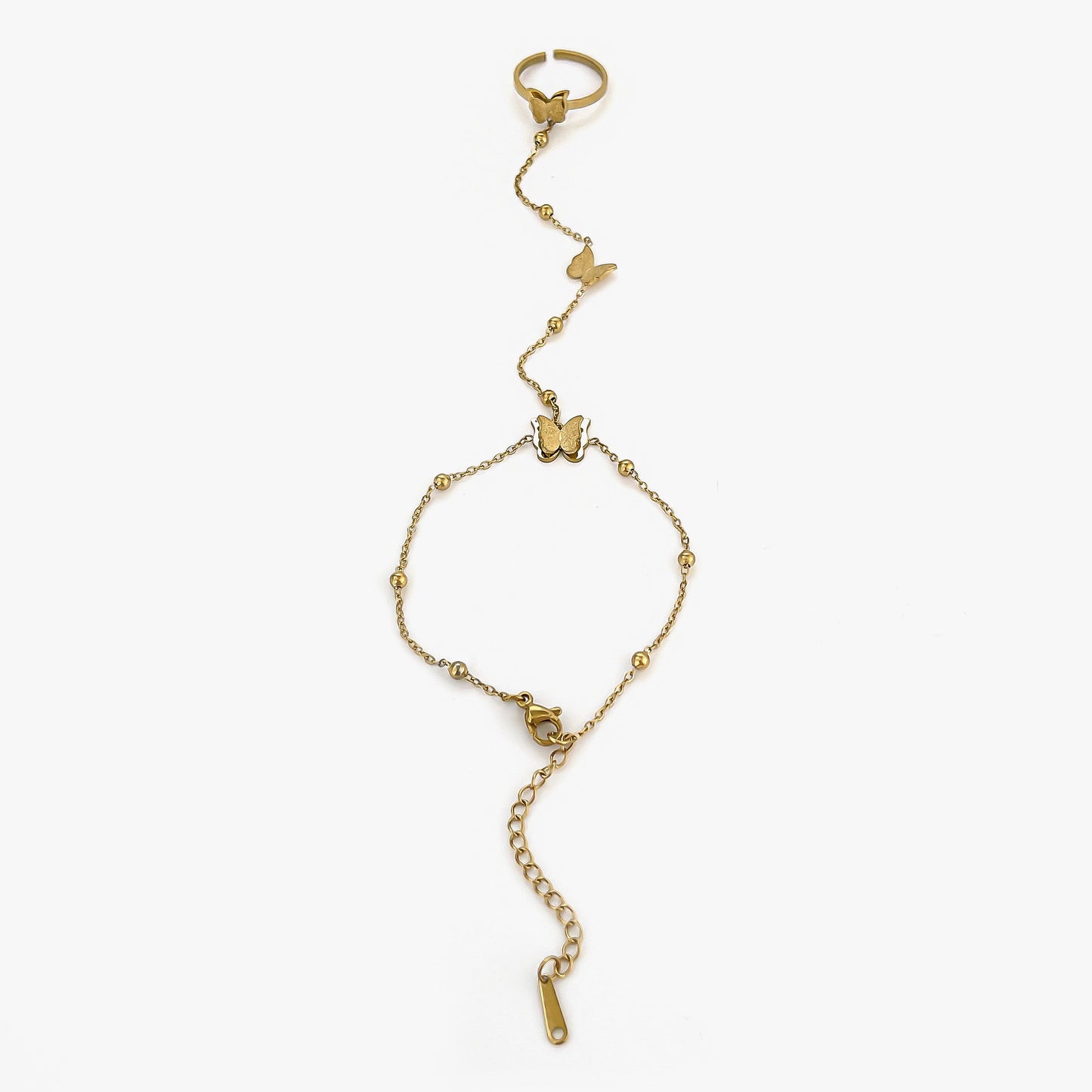 Design three-dimensional frosted butterflyfinger chain