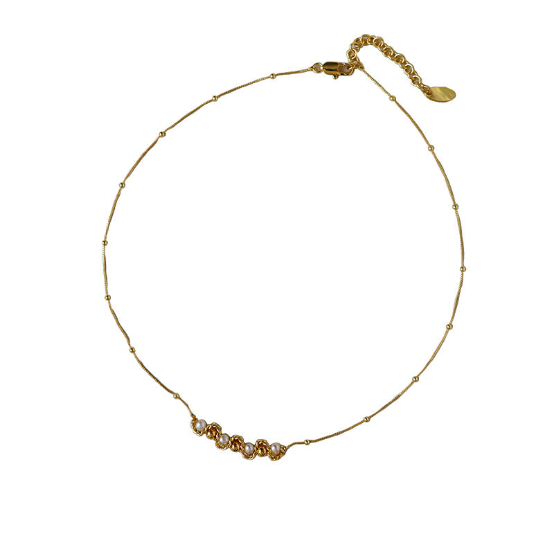 High-grade retro freshwater pearl twist necklace - jewelryweilin