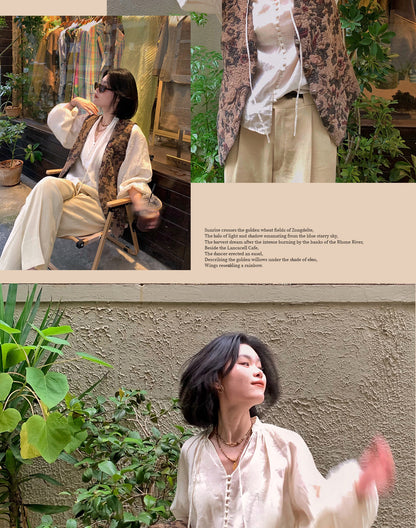 Golden wheat harvest necklace