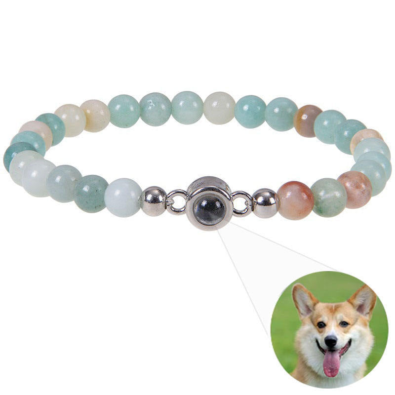 Photo projection natural stone bracelet