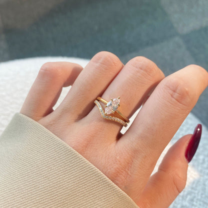 Temperament high carbon diamond stacking ring - jewelryweilin