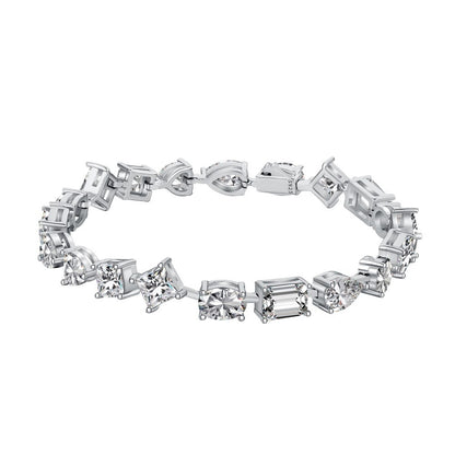 High-end elegant sterling silver full diamond zircon bracelet - jewelryweilin