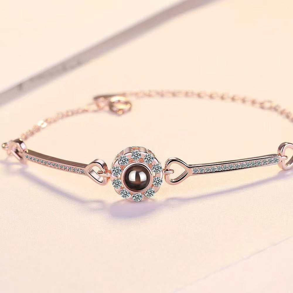Angel's eye photo projection bracelet