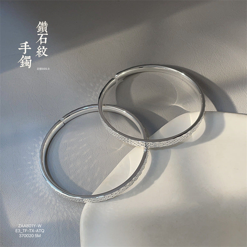 China Solid sterling silver open tattoo bracelet batch