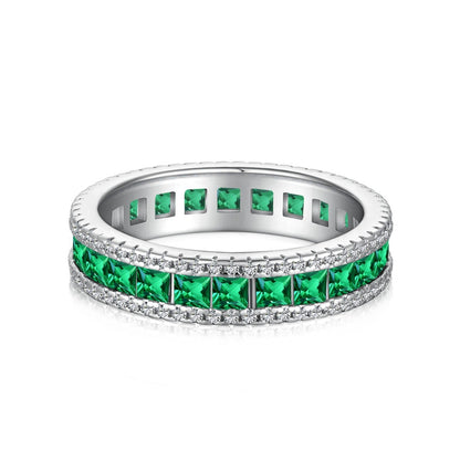 Retro high-end zircon emerald ring - jewelryweilin