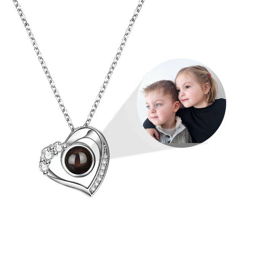 Photo Projection Heart Necklace