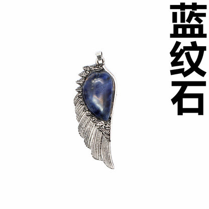 Punk Vintage Crystal Wing Pendant