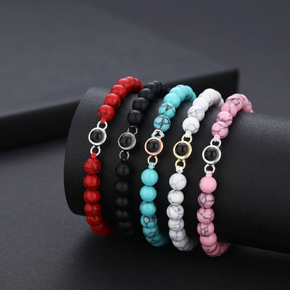 Photo projection turquoise bracelet