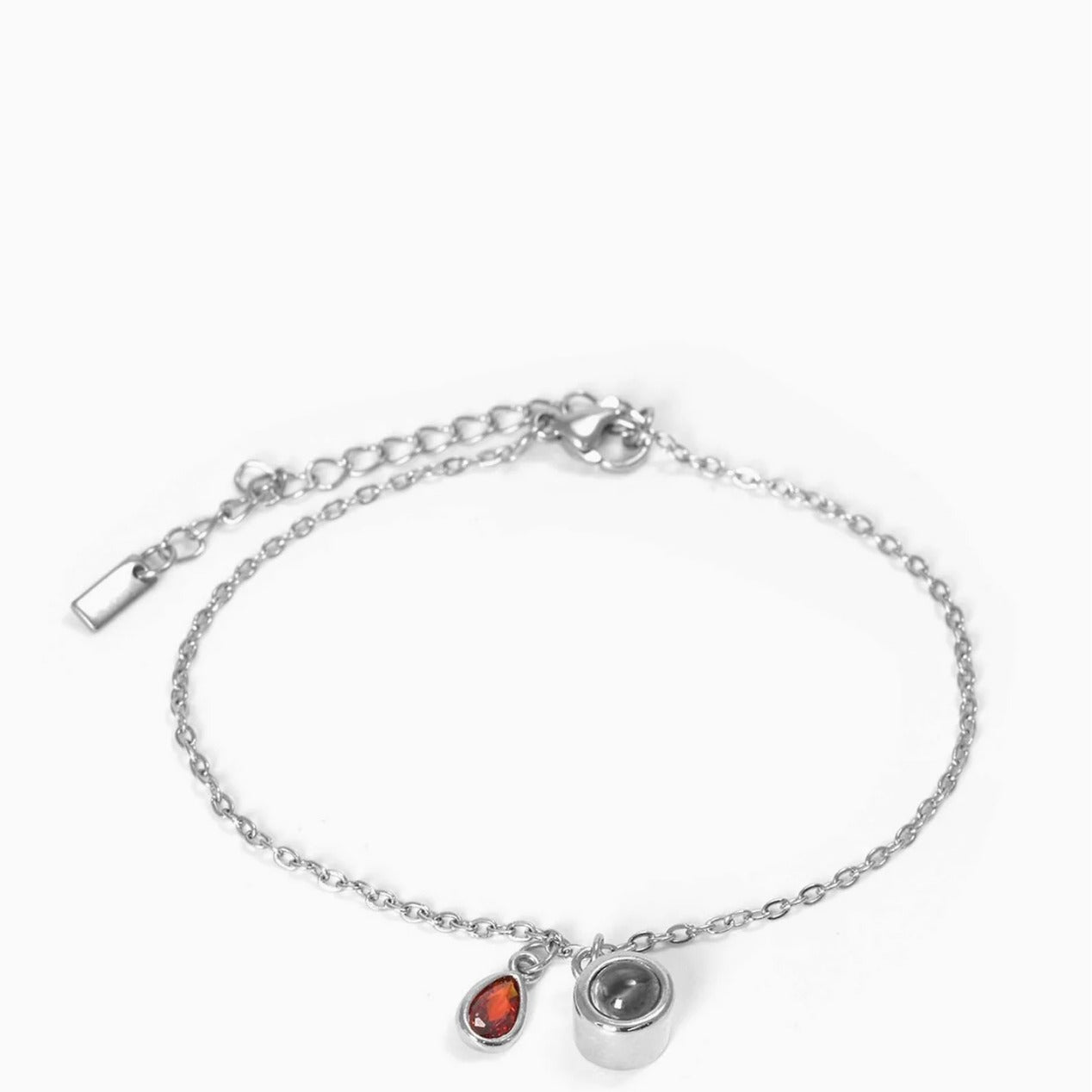 Photo projection water droplet shape zodiac stone bracelet