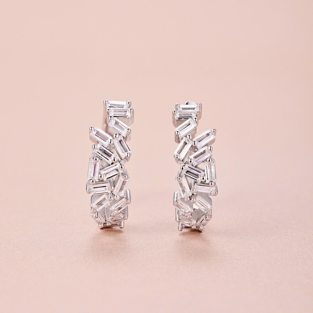 Rainbow inlaid colored zircon earrings - jewelryweilin