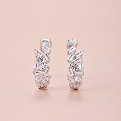 Rainbow inlaid colored zircon earrings - jewelryweilin