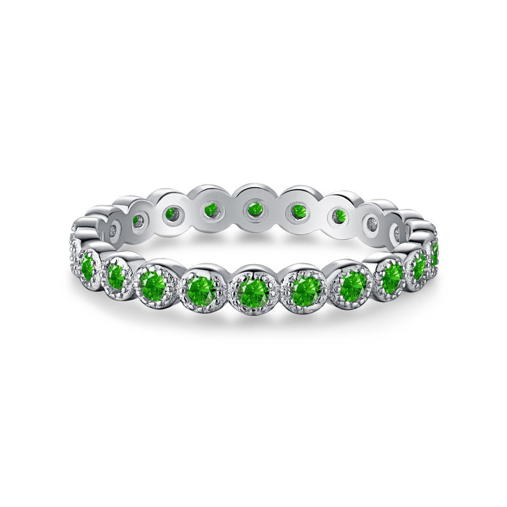 Retro high-end zircon emerald ring - jewelryweilin