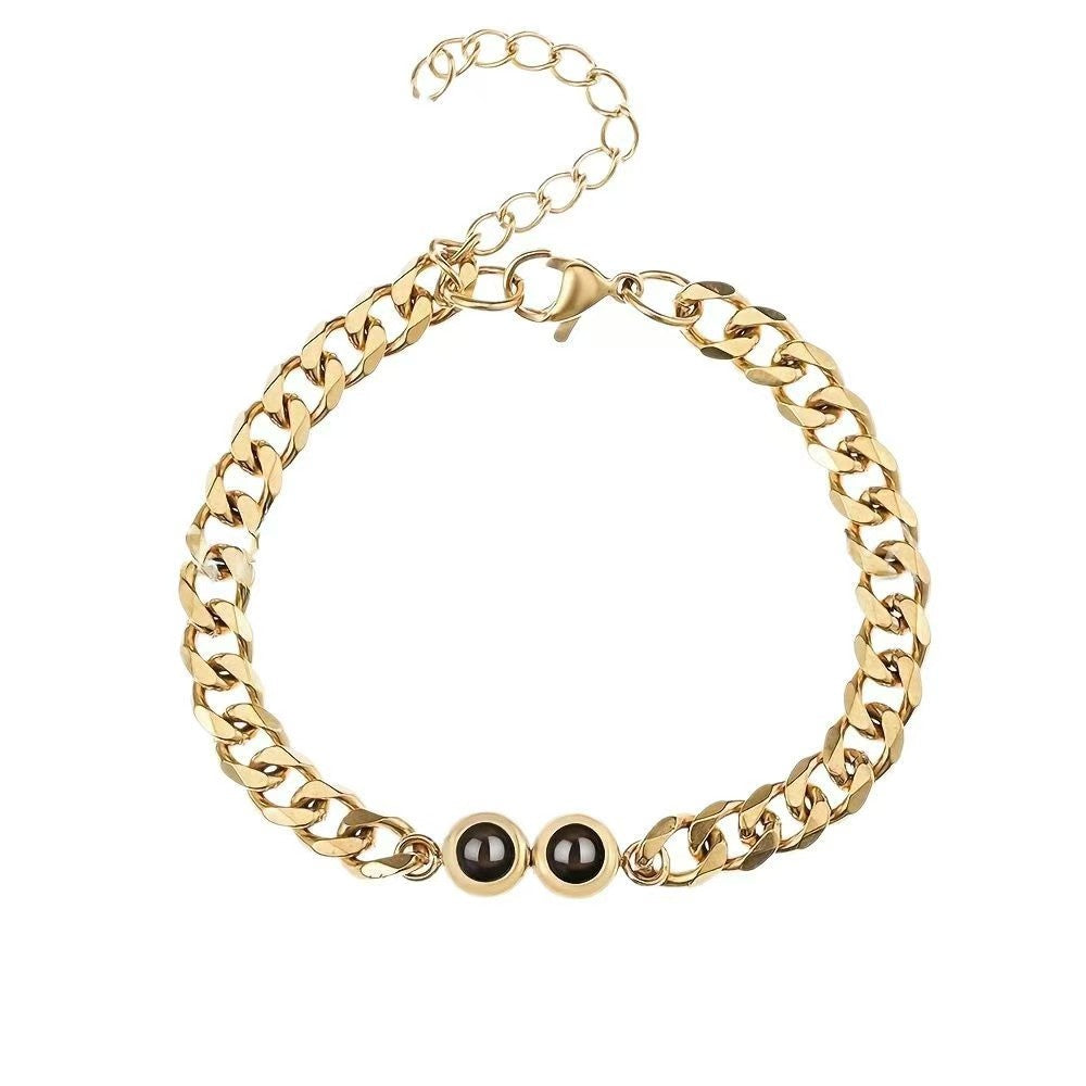 2 Photo Projection Cuban Bracelets