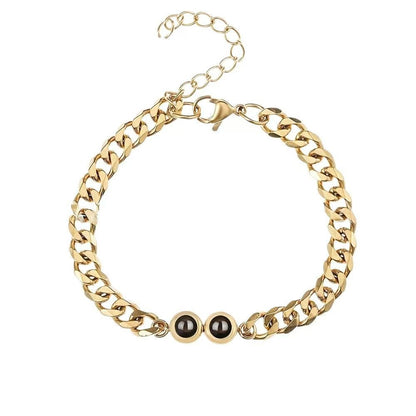 2 Photo Projection Cuban Bracelets