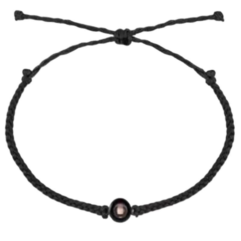 Photo projection hand-woven bracelet