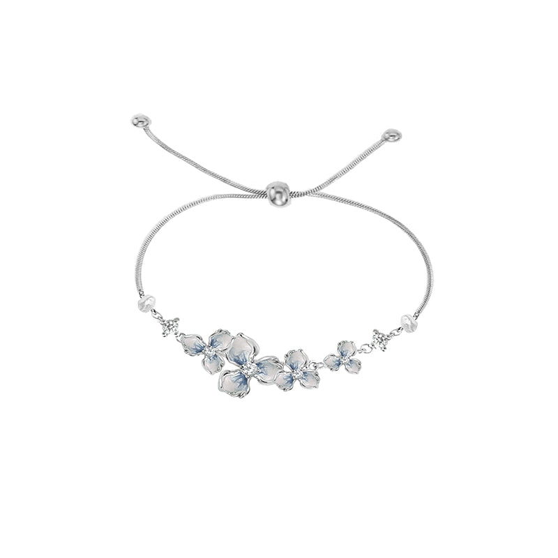 Enamel gradient floral bracelet