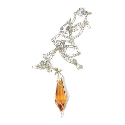 Mysterious Citrine Pendulum Necklace Pendant