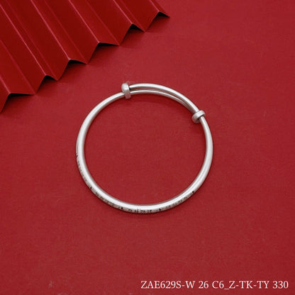 Ethnic scripture sterling silver bracelet