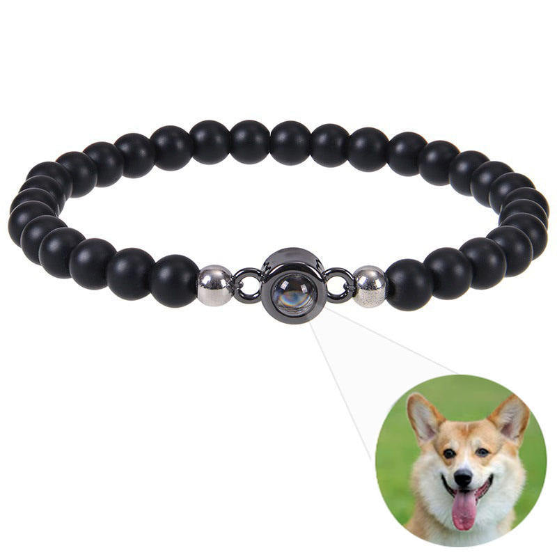 Photo projection natural stone bracelet