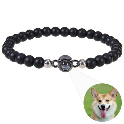 Photo projection natural stone bracelet