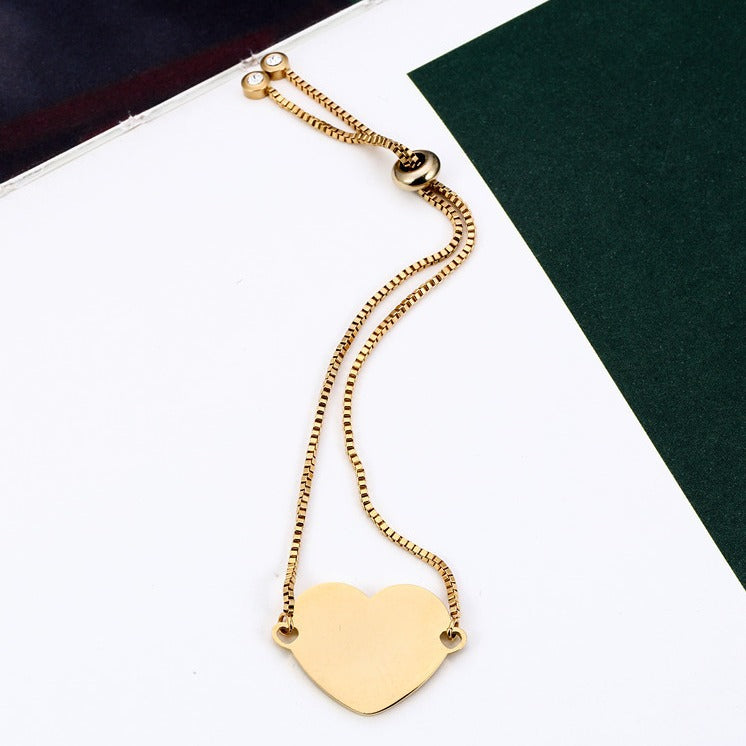 DIY engraved heart bracelet