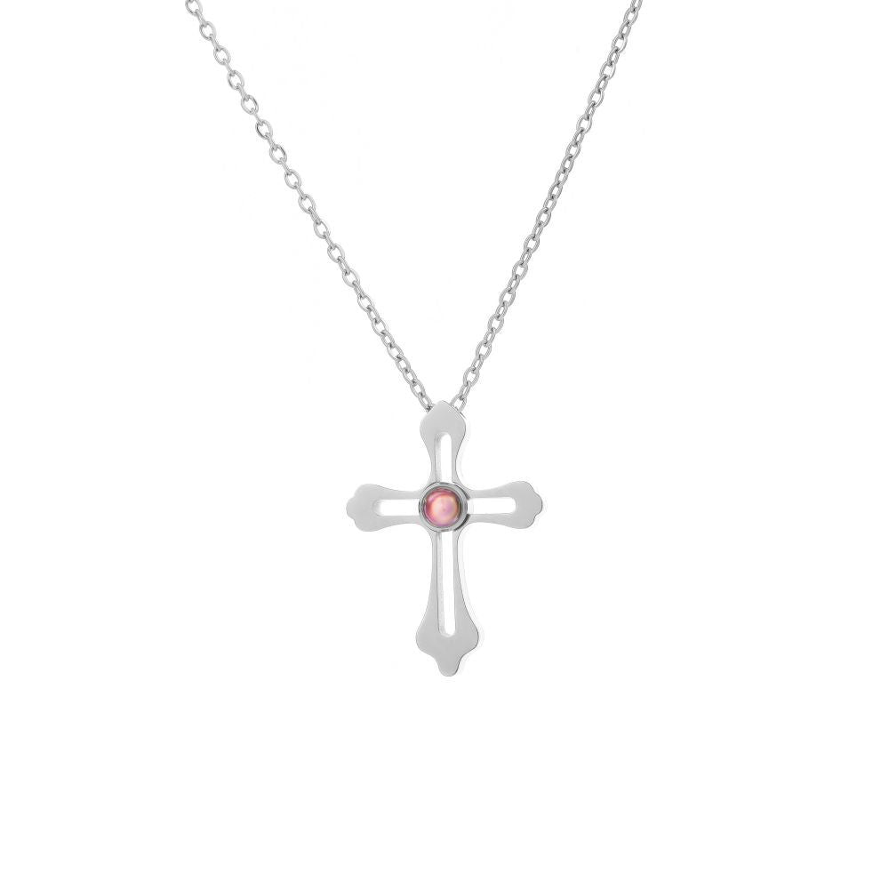 قلادة الصليب ذات الإسقاط الضوئي للصور