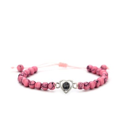 Photo projection natural stone bracelet