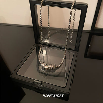 Hip-hop lucky couple clothing necklace