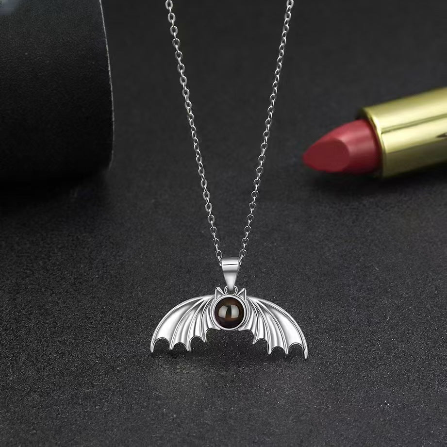 Photo Projection Bat Necklace