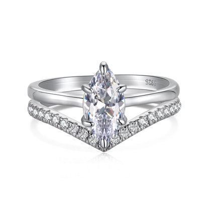 Temperament high carbon diamond stacking ring - jewelryweilin