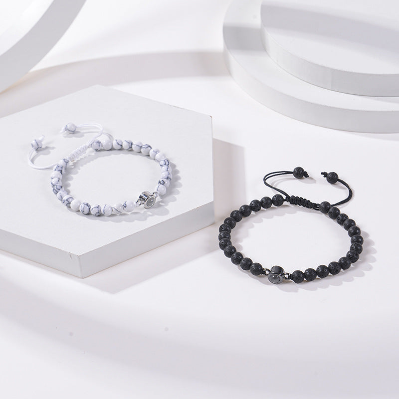 Photo projection turquoise bracelet