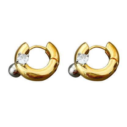 High-end fashion personality zircon exquisite earrings - jewelryweilin
