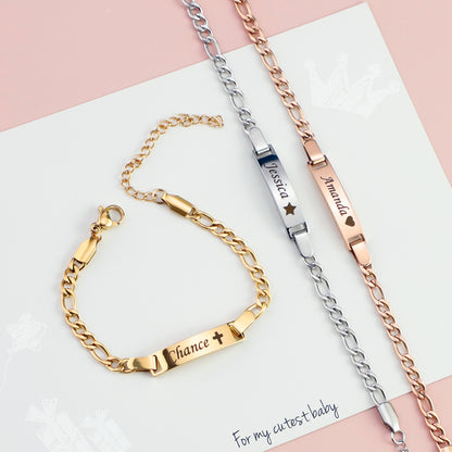 Pulsera infantil grabada personalizada DIY 