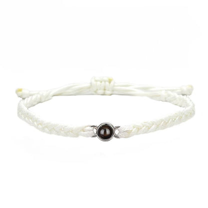 Photo projection hand-woven bracelet